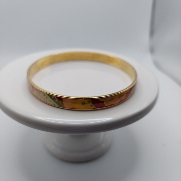 J.Crew Floral Design Thin Bangle Bracelet, GC. - Picture 5 of 12